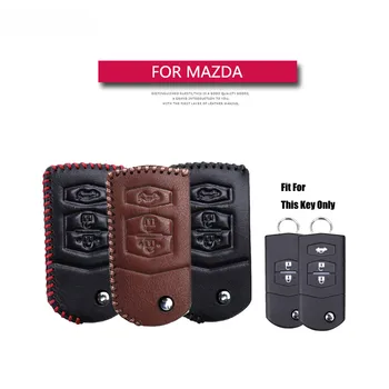 Кожен Калъф за ключове на Веригата За Mazda 2 3 5 6 M6 RX8 MX5 CX5 CX7 CX9 Atenza CX3 323 626 M2 M3 M5 2 3 Бутон от Дистанционното на ключа на автомобила