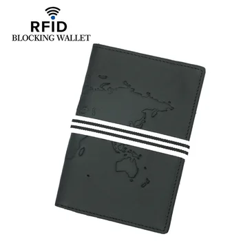 2023New Многофункционална чанта за карти от телешка Кожа на Първия Слой RFID За паспорт на кожата-това е европейският и американски ретро-набор от карти-сертификати