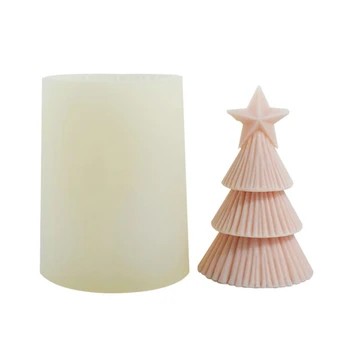 Свещ Коледна елха 3D Ръчна изработка-Форма за сапун, Форма за ароматерапия, Форма за свещи от смола
