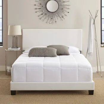 Легло-платформа Boyd Sleep Florence, живеейки изкуствена кожа, пълен, бял