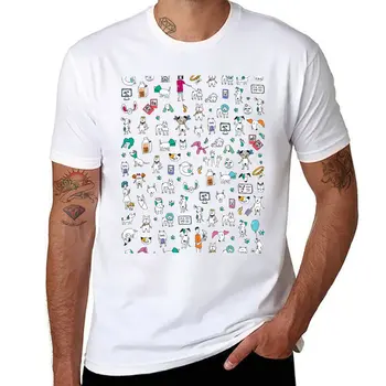Нова цветна мозайка тениска за спасението на домашни любимци, естетична облекло, тениски за мъже