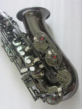 Нов висок Клас алт саксофон с покритие от черен Никел Eb Alto sax професионални Музикални Инструменти saxopfone С Калъф