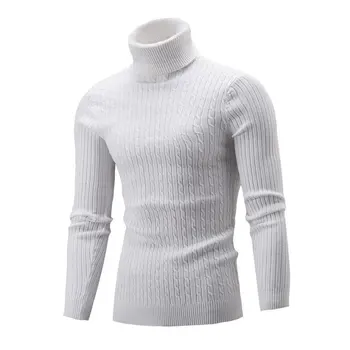 Есенно-зимни поло, топло модерен обикновен пуловер, Мъжки пуловер, фин пуловер, мъжки вязаный пуловер, долната риза