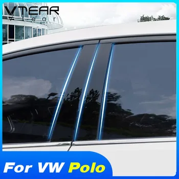 Стикер на прозореца Vtear, Тампон върху скарата, Защита от надраскване, Аксесоари за украса на екстериора на автомобила, Части за VW Polo 2019 2020