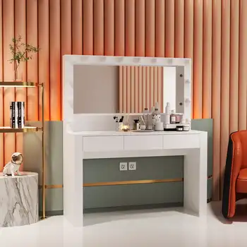 Ember Интериори Skylar Модерен тоалетка с рисувани тела, за спални