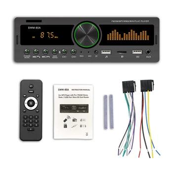 Авто стереозвук 1 DIN Automotivo Bluetooth-USB-USB карта/SD/AUX, вграден Авторадио FM MP3 плейър, Типа КОМПЮТЪР: ISO-80A