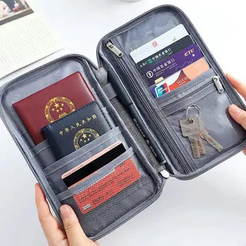 2023 Ретро-пътен портфейл, Семейна чанта за паспортных картички, Нов креативен водоустойчив калъф за документи, Органайзер, чанта за пътни документи, държач за карти