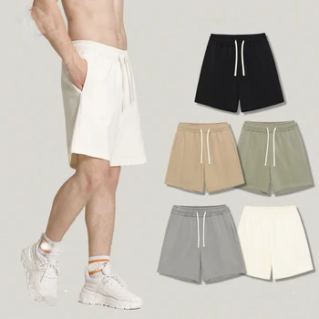 Мъжки къси Панталони за Фитнес, Ежедневни Памучни Панталони, с високо качество Шорти за Сублимация, Пот, Лято 2023