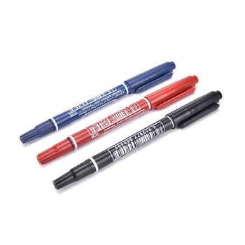 3 цвята Перманентен маркер с две топчета, кука с двойна глава, линия за CD,DVD носители, бързо съхнещи пишещи средства