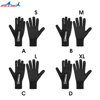 Ръкавици за гмуркане с платно за мъже и жени, 5 мм, запазването на топлина, абразия, ветроупорен, за защита на ръцете, топлинно оборудване L