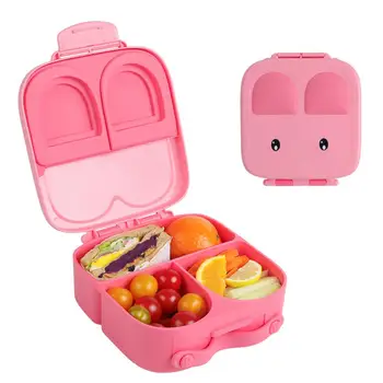 Подвижна Правоъгълен Органайзер за обяд С Подвижни кабинета, Удобна дръжка, Детски обяд-бокс Bento Lunch Box за къмпинг