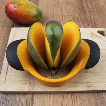 Практичен нож за нарязване ядро за манго от неръждаема Стомана, Сплитер, Стригане, Инструменти за плодове, Кухненски приспособления