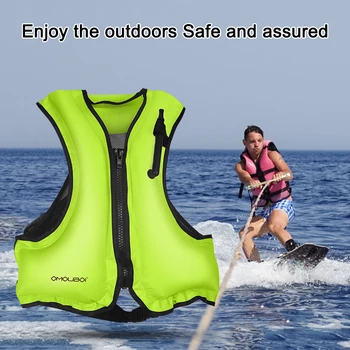 PVC, спасителна жилетка за плаващи с продувочным капак, надуваем костюм за оцеляване с плавучестью, износоустойчиви Регулируеми ремъци, улични аксесоари