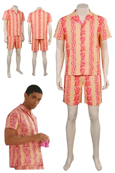 Риза с флорална принтом за cosplay, Кен, къси Панталони, костюм за маска от филма 