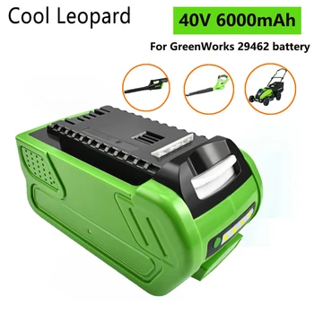 За Greenworks 40v Батерия 40V 6000mAh Батерия 29462 29472 29282 Батерии за Лаптопи GreenWorks