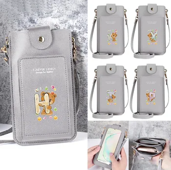 Луксозни Дамски чанти от изкуствена кожа с писмото принтом Мечка 2023, Дамски Ръчни чанти, Дамски чанти през рамо, Чантата, Клатч, в чантата си за телефон, чанта през рамо