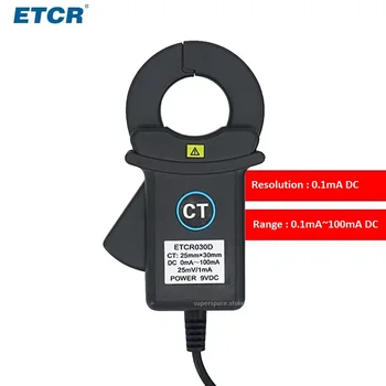 ETCR030D Битумен Сензор за ток изтичане на постоянен ток с Обхват на измерване 0 ma ~ 100 ma постоянен ток Силна стабилно средно време AC 3700V/ms Якост на изолацията