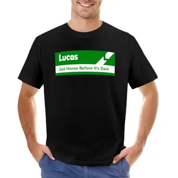 Лукас Електрозахранване - Тениска Get Home Before It ' s Dark, тениска с изображение, аниме, приталенные тениски за мъже