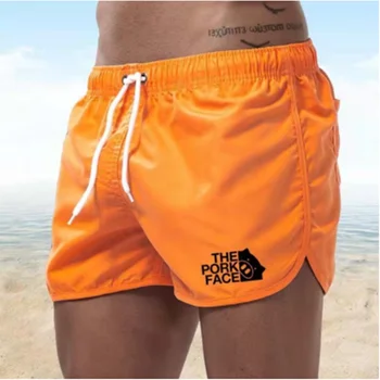 2023 Нови Мъжки плажни шорти, Летни Мъжки бански костюми, Секси Бански, Мъжки шорти за бягане, къси Панталони за морски сърф, Мъжки спортни къси панталони