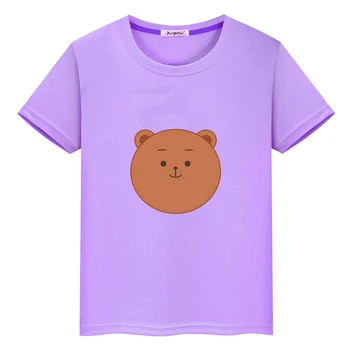 Уроците на живота с мечка Урамичи-Ониисан, тениска от 100% памук с дизайн от карикатура, тениски с Аниме за момчета и момичета, къс ръкав