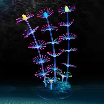 Ландшафтен дизайн на аквариума с рибки, озеленяване декор с имитация на силикон нажежен коралов декорация, декорация на аквариума