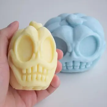 3D силиконовата форма във форма на черепа, Универсални форми за леене под налягане, за да работи, епоксидни свещи, сапуни ръчно изработени и инструмент за печене