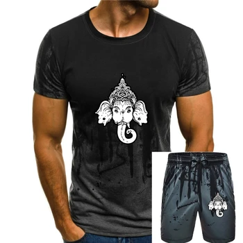 Индуистская религия, Индия, Бог Ganapati, Ганеша, Лотос, Горда Женска черна тениска