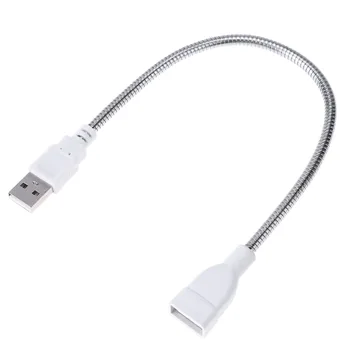 Удължител за USB от мъжа към жената, кабел-адаптер за led осветление, Метална гъвкава тръба