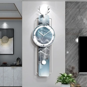 Модерен механизъм, стенни часовници Модел за хола Дизайн Скандинавските Креативни и Стилни Стенни часовници Digital Horloge Home Decoration AB50WC