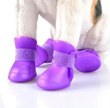 Обувки за малки Кучета, Лятна Ежедневни Силиконова Непромокаемая Непромокаемая Обувки за домашни любимци, Обувки за домашни любимци, устойчива на плъзгане Модни Сладък Обувки за кучета S-XL