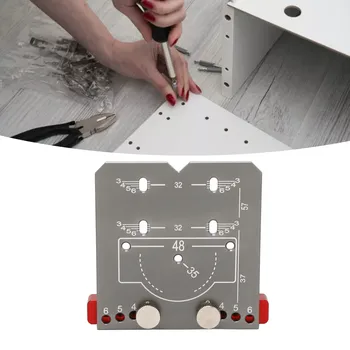 Устройство за расточки на пантите 35 мм Локатор за Пробиване на пантите Позиционирующая плоча Регулируема Маркер за Край