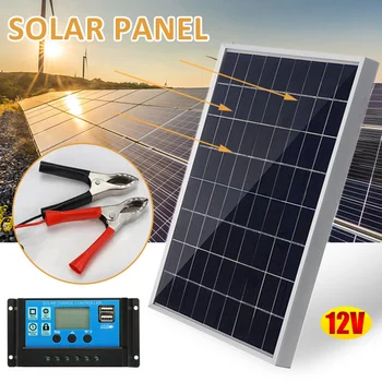300W500W Комплект слънчеви панели Complete12V Поликристални USB Power Преносим Открит Акумулаторна Слънчев Елемент Слънчев Генератор за Дома