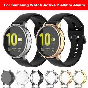 Защитен Калъф За Samsung Часа Watch Active 2 40 мм 44 мм Меко Силиконово Покритие Tpu Smartwatch Противоударная Защитната Обвивка