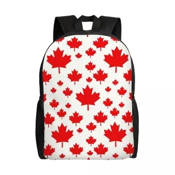 Раница с емблема на хартата Канада кленов лист за Мъже и жени, чанта за книги за студенти, подходящи за 15-инчов лаптоп чанти