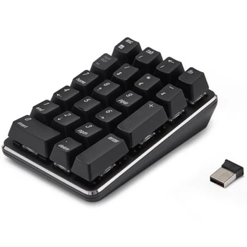 Безжична ръчна клавиатура Smart 21 Key 2.4 G / Bluetooth за лаптоп, работния плот, финансови отчети, безжична клавиатура