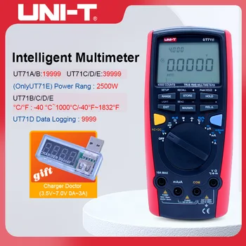 Интелигентни цифрови мултиметри UNIT, автоматичен диапазон RMS 39999, Мултицет ac/dc напрежение UT71A/UT71B/UT71C/UT71D/UT71E