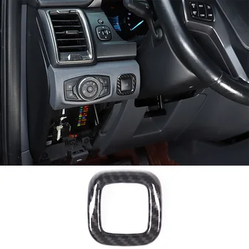 За Ford Ranger 2022 ABS въглеродните текстура стил на интериора на колата рамка на превключвателя на предния капак декоративна стикер аксесоари за корнизи за интериора