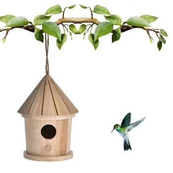 Направи си сам Гнездо на птици, Птичи Къща, Окачен Птичи Къща, Украса за дома, Градинска Декорация, Птичья Клетка