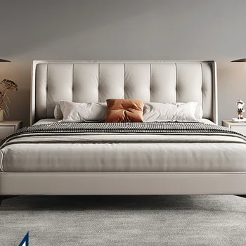 Уникална Легло Queen Size или King Size Master / Едно Модерно Легло за спалня в салона на Луксозни Дървени Мебели за спални Letto Matrimoniale