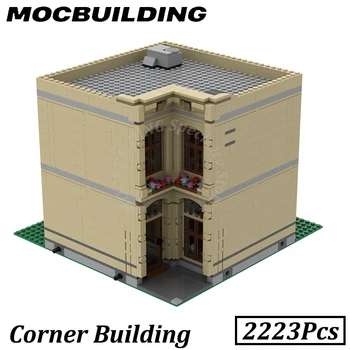 Ъгъл на сградата Модел Градска къща Home MOC Строителни блокове, Тухли играчки Строителен подарък за деца