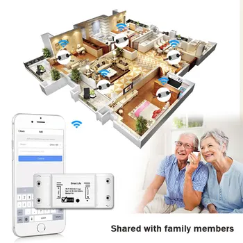 1-5 бр. Модул WiFi Smart Switch, приложение, безжичен контролер, дистанционно управление, Умен Дом Чрез eWeLinkAPP, Работа с Алекса Google Home