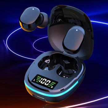 Безжични слушалки слот G9S, водоустойчив Bluetooth-съвместими спортни игри слушалки Hi-Fi, led цифров дисплей за смартфони