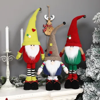Телескопична Коледна кукла, Коледни украси в 2023 година, Украса за Коледни къщи, Коледни Навидад Ноел, Коледни подаръци за дома