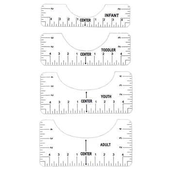 Инструмент за изравняване на линия тениски за винил Инструмент за изравняване на графика на Инструмент за центриране тениски (прозрачен)