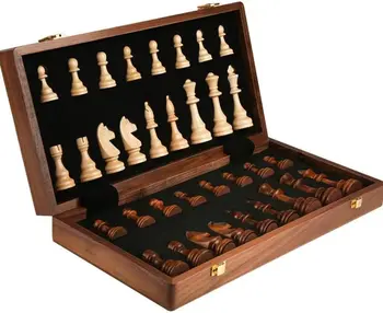 Дървена Преносима Сгъваема шахматната дъска голям размер