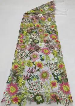 Красива эмблематическая плат JIANXI.C-1302.8717 с пайети, френското сетчатое дантела, нигерийская цвете от плат за вечерна рокля
