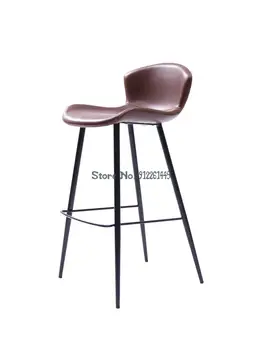 Бар стол от неръждаема стомана, съвременен лесен домакински високо столче, лесно луксозен бар стол, изчистен бар стол
