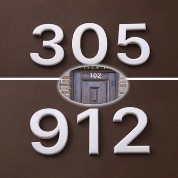 1бр Самозалепващи 3D табела с номер врати, 0-9, номер на сграда, номер на вратата табелка, номер на пощенската кутия, на вратата на хотела, числа, адреси, стикер, знакът на