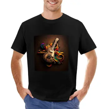 Фланелка с китара Neon Art Gibson Les Paul, кавайная дрехи, мъжки ризи голям и висок растеж