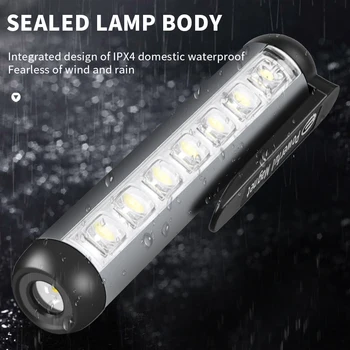 1бр Супер Ярки led фенерче USB Акумулаторна батерия Водоустойчив COB факел Zoom Кемпинговая Преносима лампа с магнит хвостовым